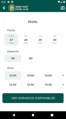 Sant Just Padel Club android App screenshot 0